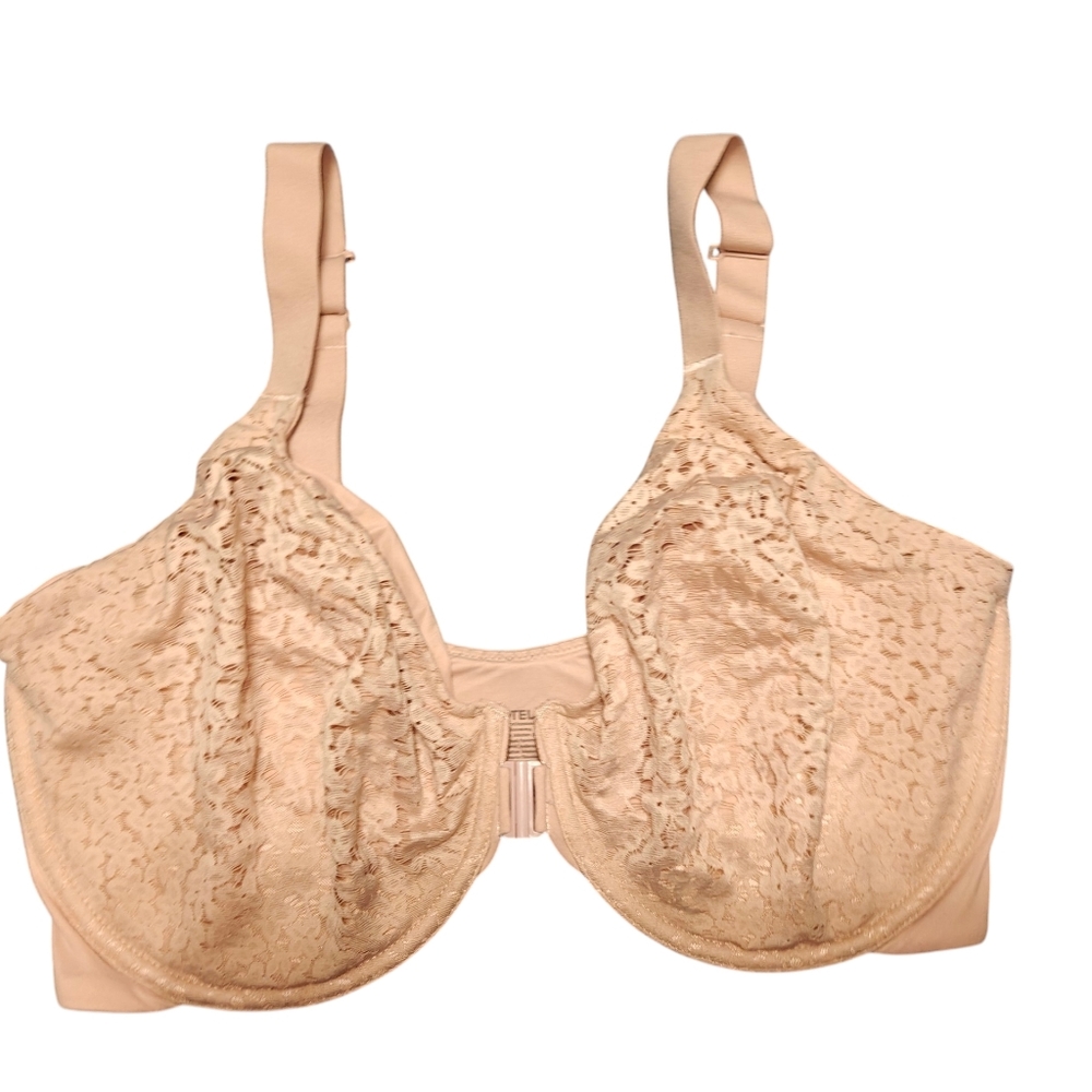 ChantelleLace women's Full Coverage Bra - Cream Size 38DDD Front Opening